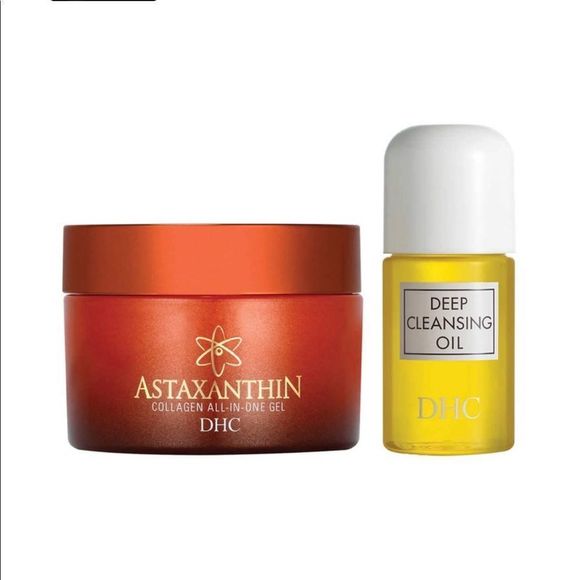 DHC Astaxanthin Collagen All-In-One Gel and Cleansing Oil - Picture 1 of 5